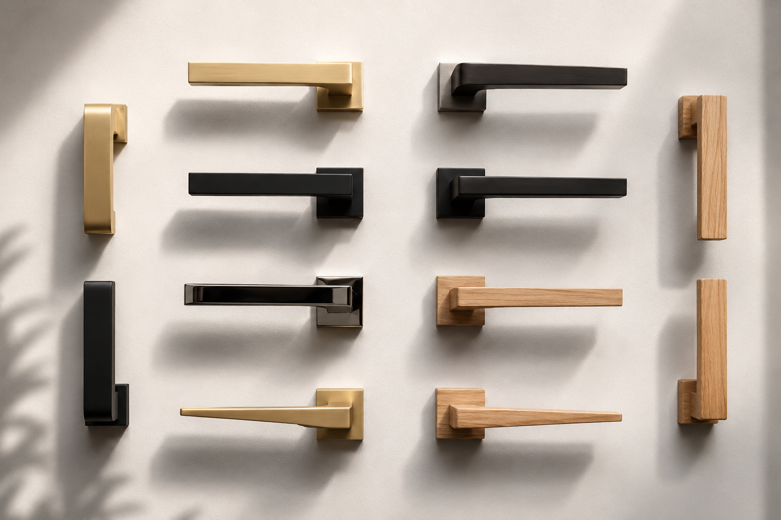 Designer door handles with premium finish options