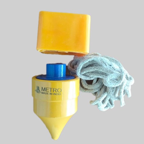 Plumb bob and gardening tools for construction and landscaping work