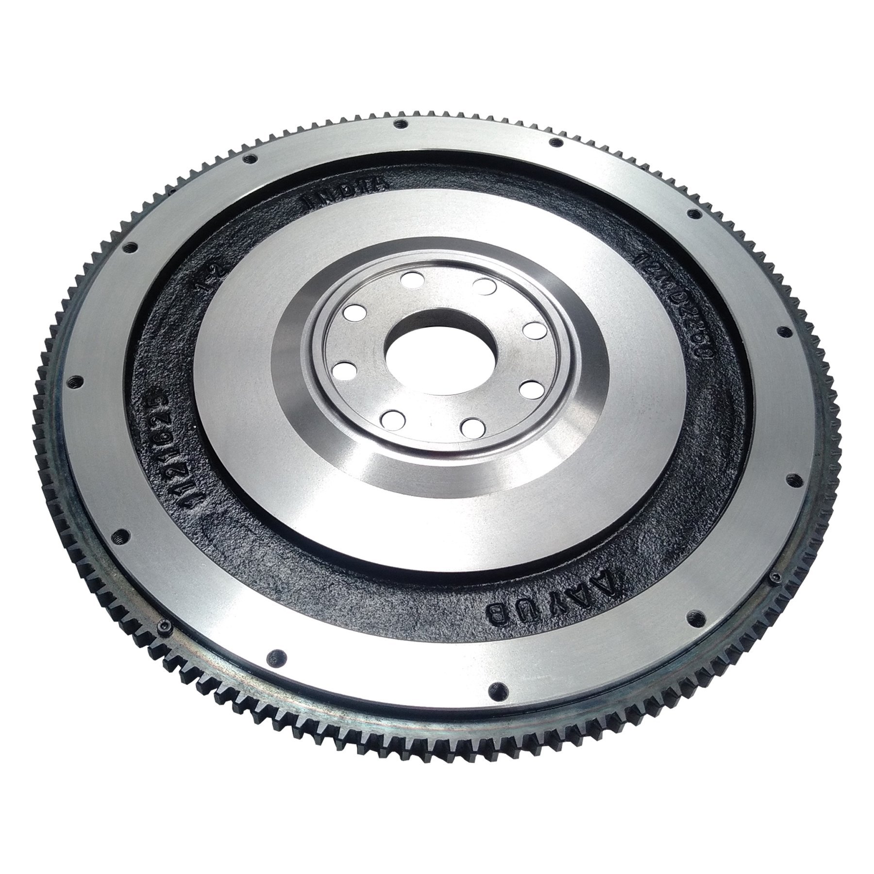 Precision-machined flywheel for engine and clutch assembly