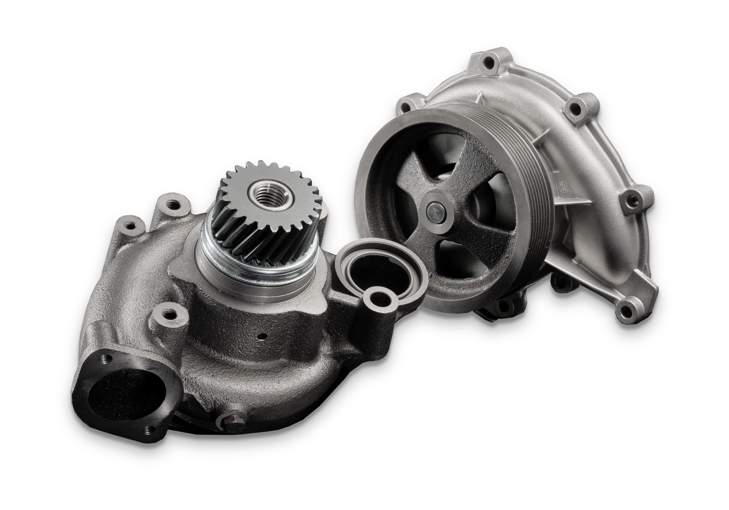 Commercial vehicle water pump for truck and bus engines