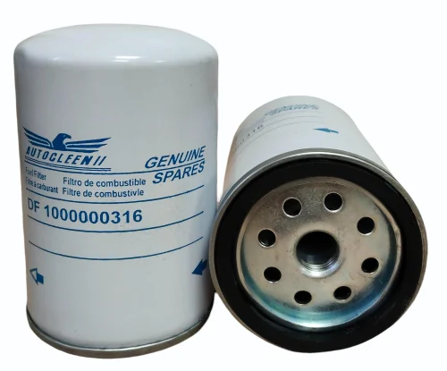 Spin-on fuel filter and water separator for diesel engines
