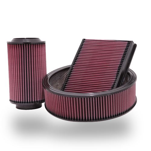 Automotive engine air filter for passenger vehicle intake systems