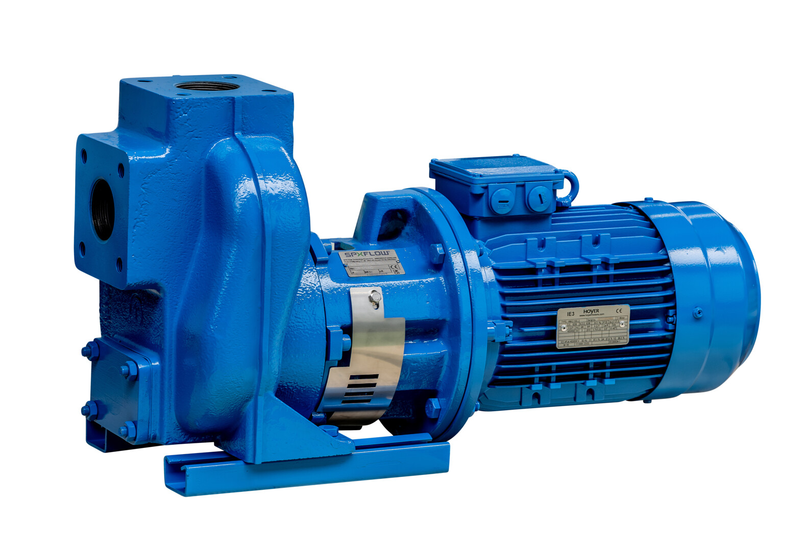 Self-priming centrifugal pump with electric motor