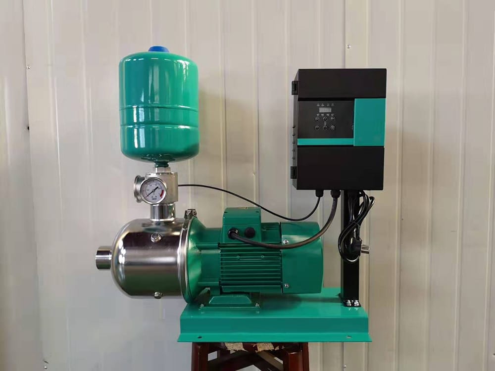Industrial booster pump set with pressure control equipment
