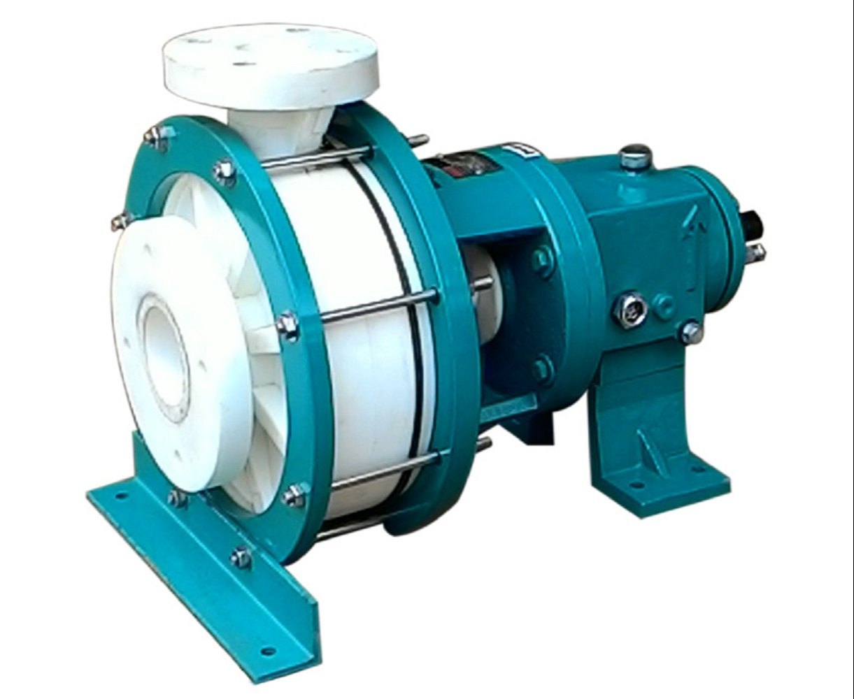 Chemical process pump with corrosion-resistant wetted components