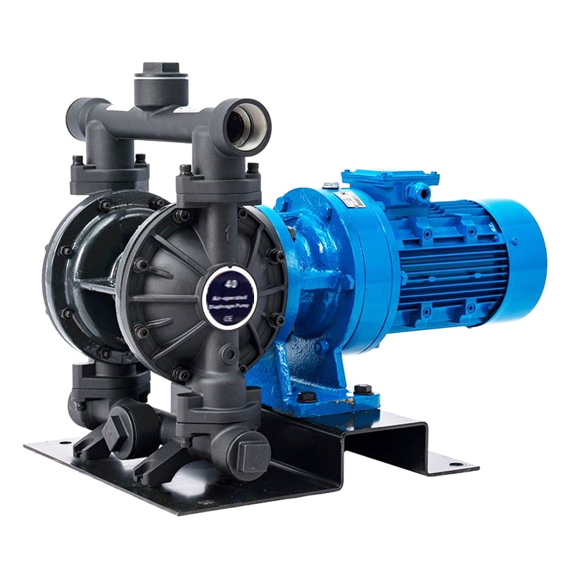 Air-operated double diaphragm pump for industrial fluid transfer