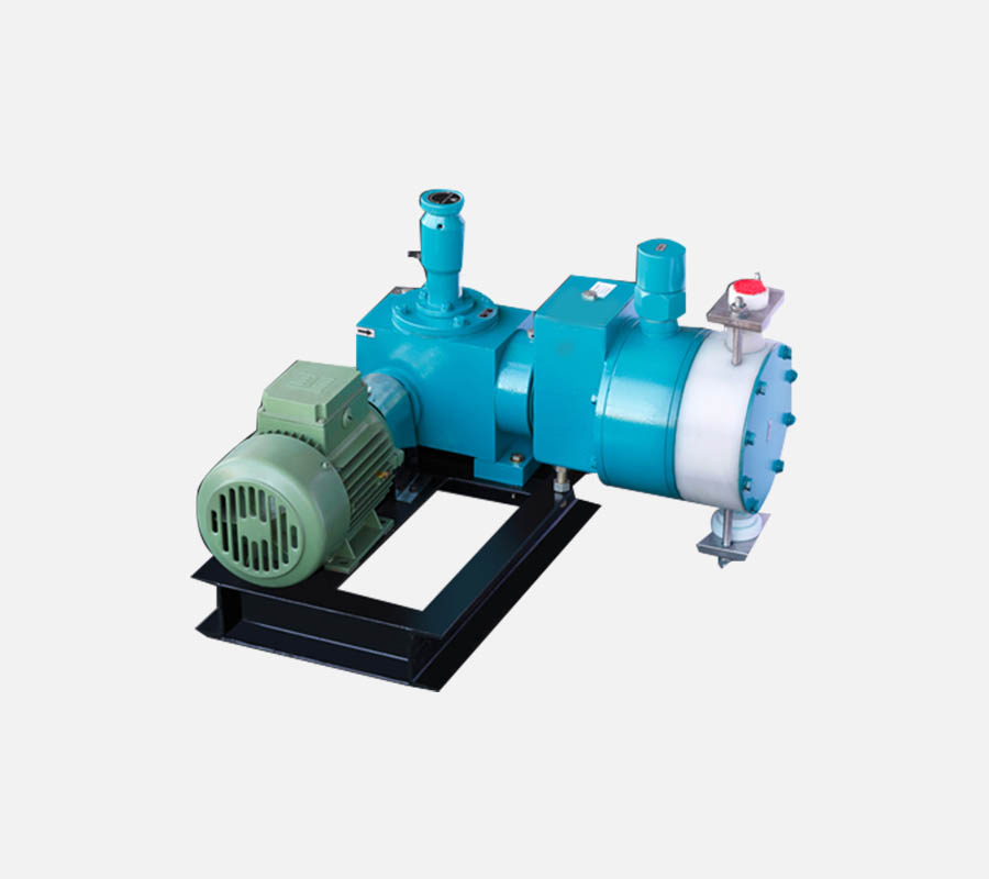 Mechanical diaphragm dosing pump for industrial processing
