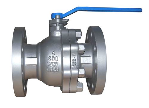 Three-piece industrial ball valve with lever operation