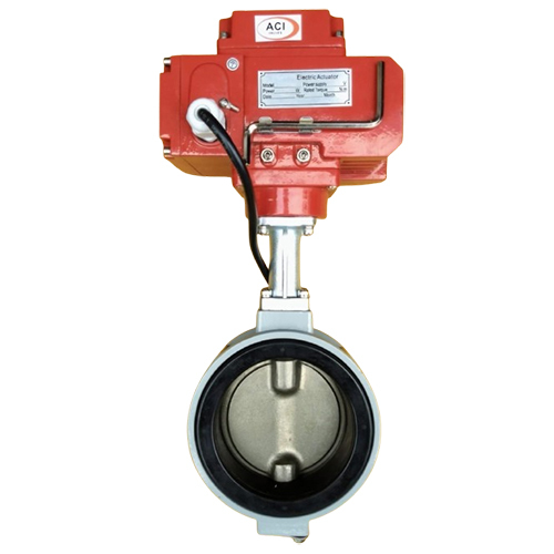 Gear-operated flanged butterfly valve for large pipelines