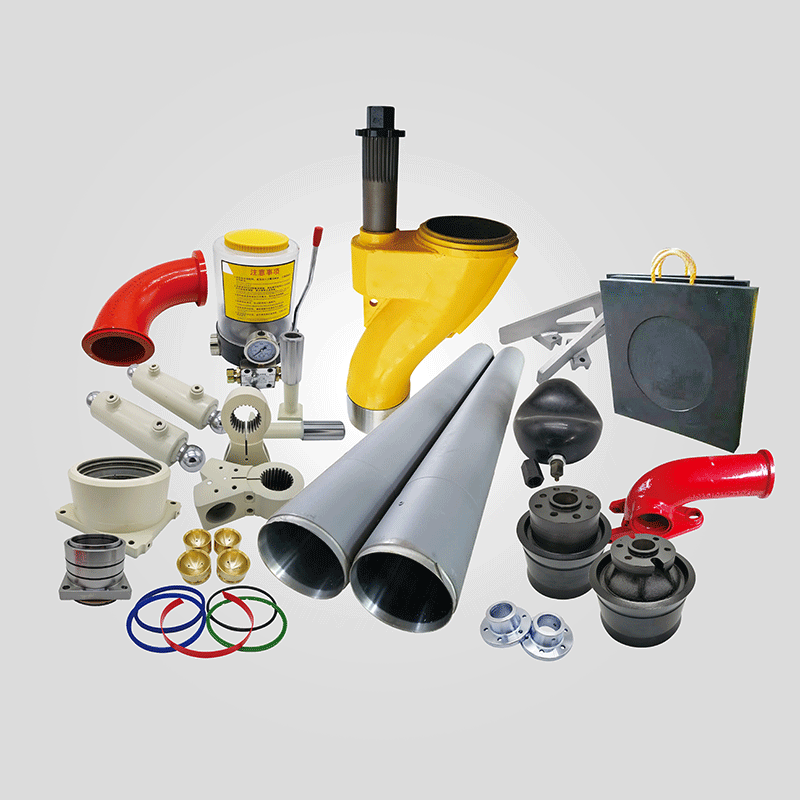 Concrete pump wear plate cutting ring and sealing components
