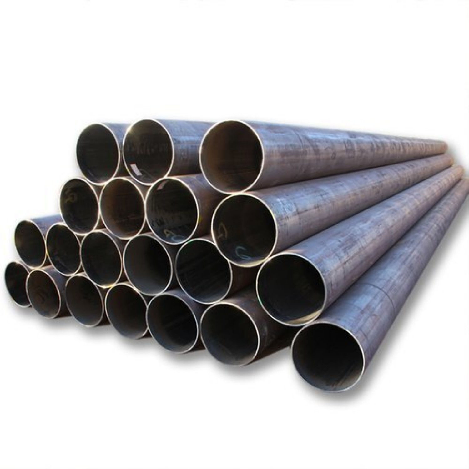 MS round pipes in multiple sizes and wall thicknesses