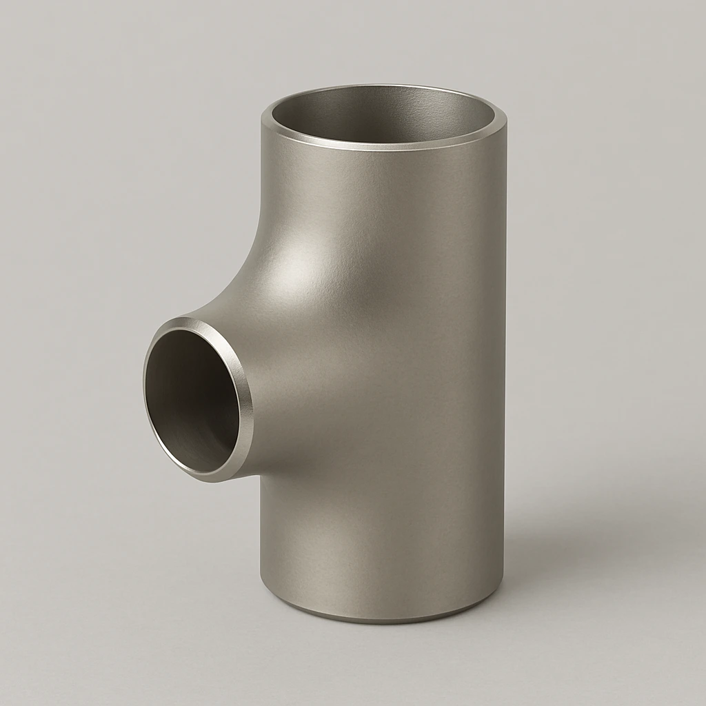 Reducing pipe tee for connecting pipelines of different sizes