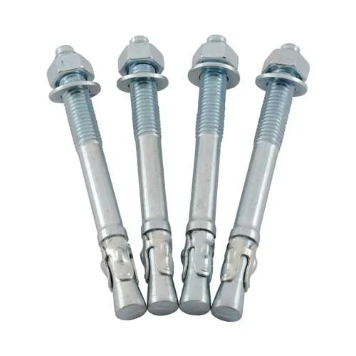 L-shaped foundation anchor bolts with nuts and washers