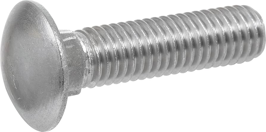 Galvanized carriage bolts with nuts for outdoor applications
