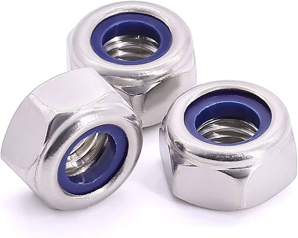 Industrial hex nuts for bolts and threaded assemblies