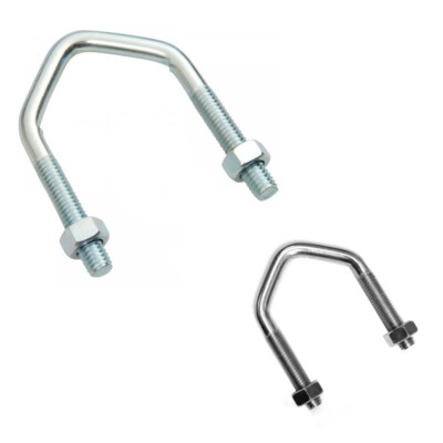 Square U-bolts for structural and vehicle suspension applications