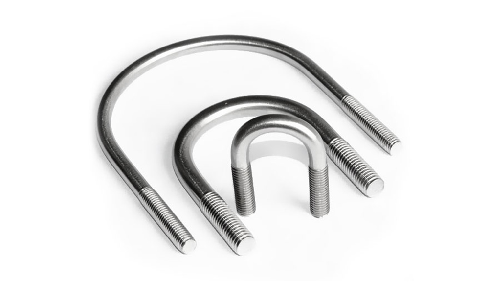 Galvanized U-bolt assembly with nuts and washers