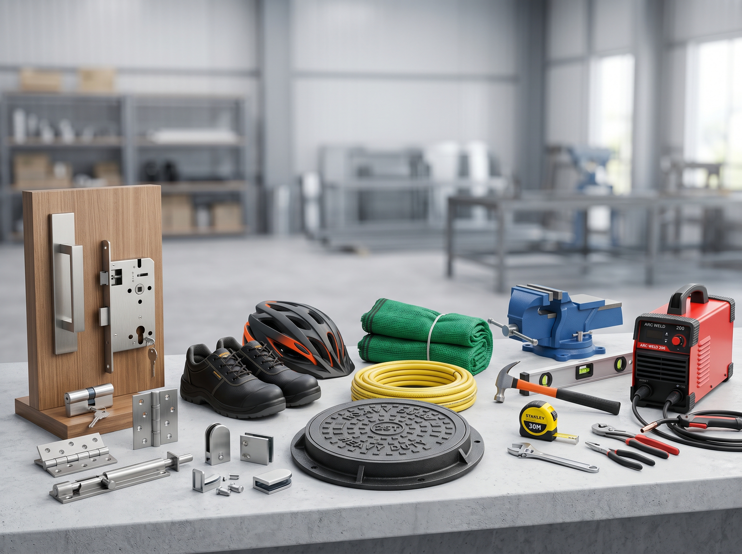 Construction and building hardware products for industrial export