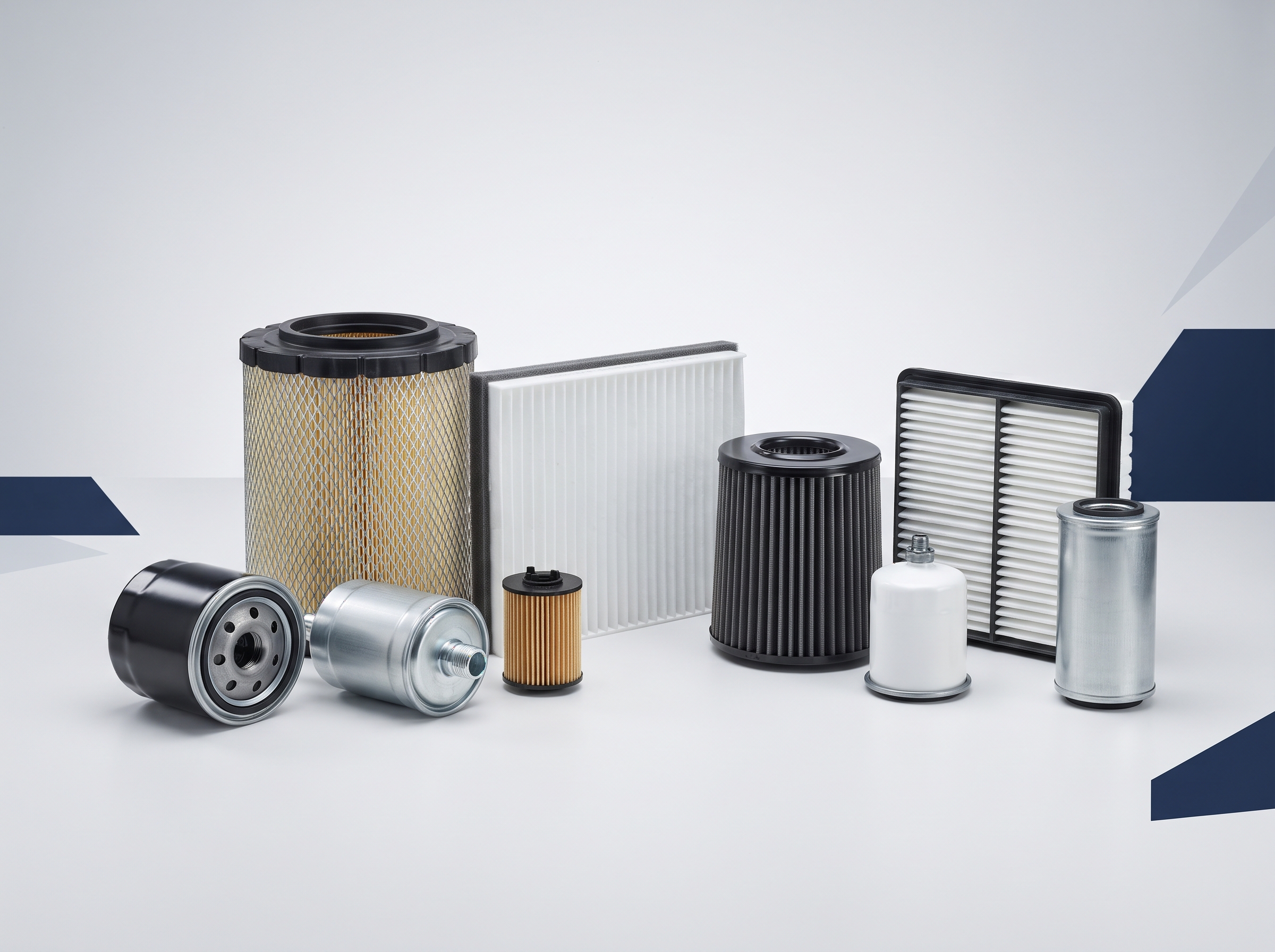 Oil, fuel, air and cabin filters for passenger and commercial vehicles