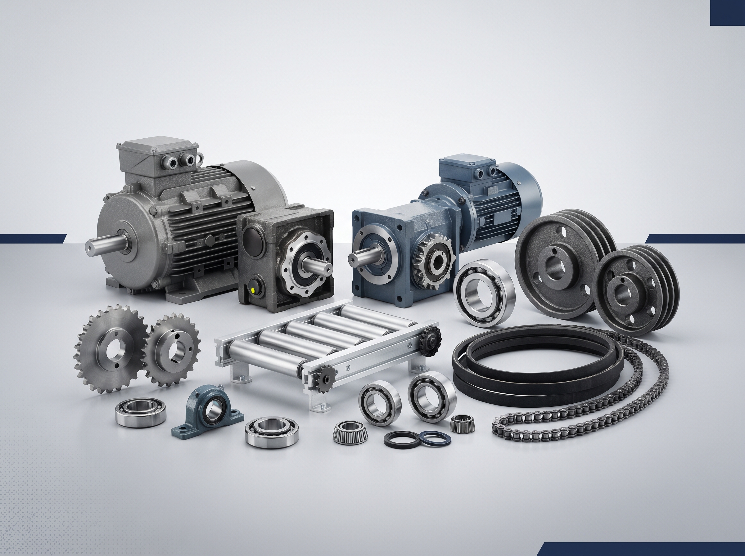 Industrial power transmission components for machinery and mechanical drive systems